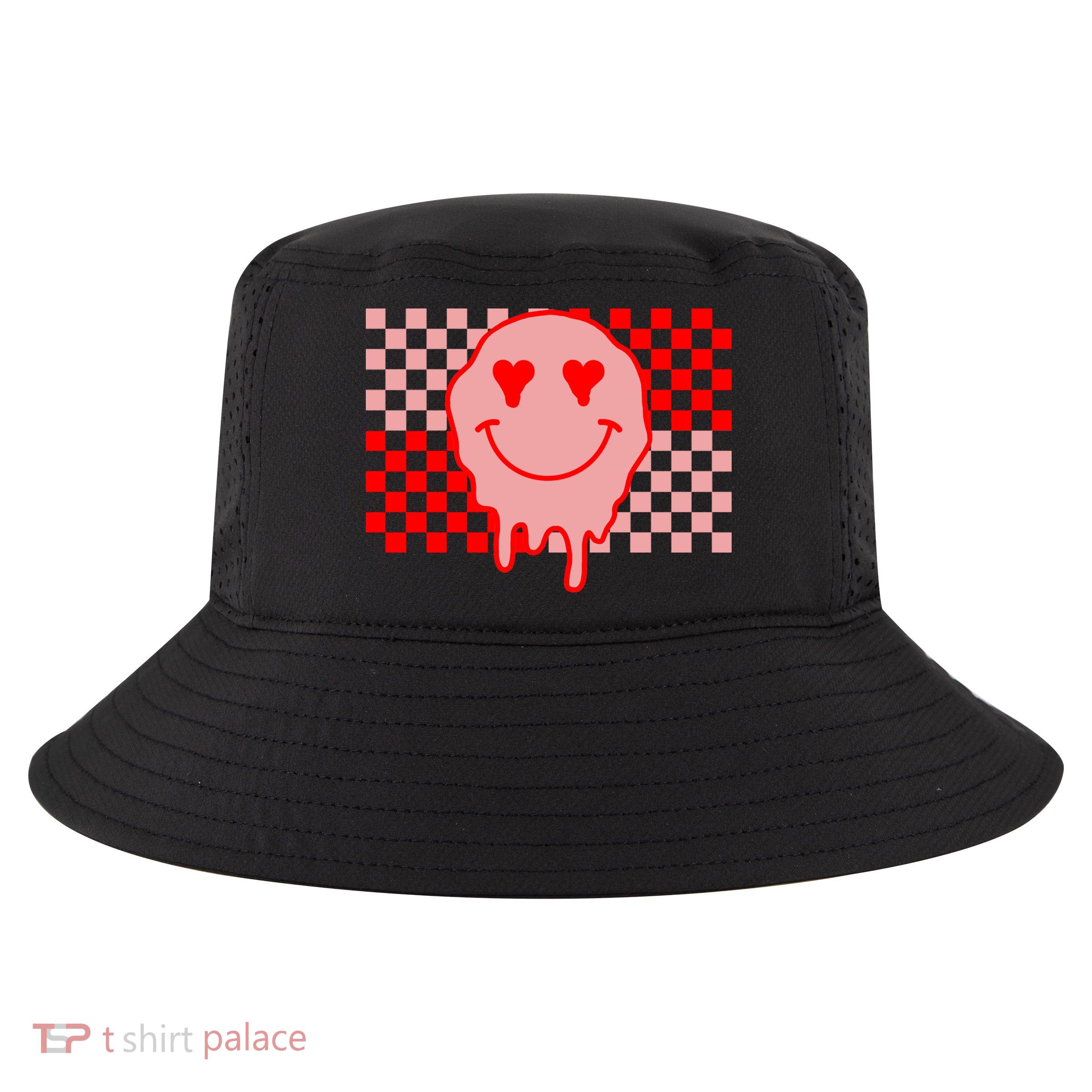 Retro Groovy Valentines Day Hippie Smile Cool Comfort Performance Bucket Hat