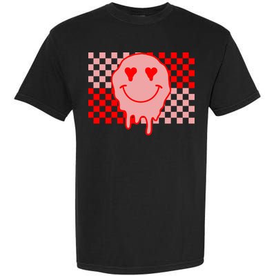 Retro Groovy Valentines Day Hippie Smile Garment-Dyed Heavyweight T-Shirt