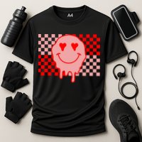 Retro Groovy Valentines Day Hippie Smile Performance Shirt