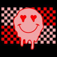 Retro Groovy Valentines Day Hippie Smile Performance Shirt