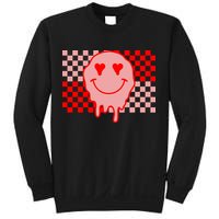 Retro Groovy Valentines Day Hippie Smile Sweatshirt