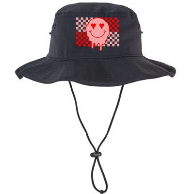Retro Groovy Valentines Day Hippie Smile Bucket Hat