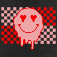 Retro Groovy Valentines Day Hippie Smile Beanie