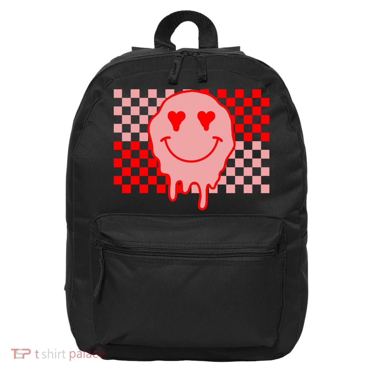 Retro Groovy Valentines Day Hippie Smile 16 in Basic Backpack