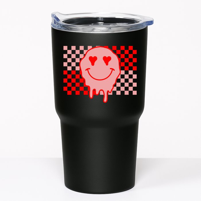 Retro Groovy Valentines Day Hippie Smile Tumbler