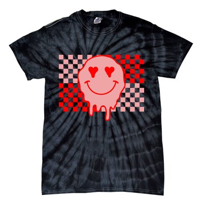 Retro Groovy Valentines Day Hippie Smile Tie-Dye T-Shirt