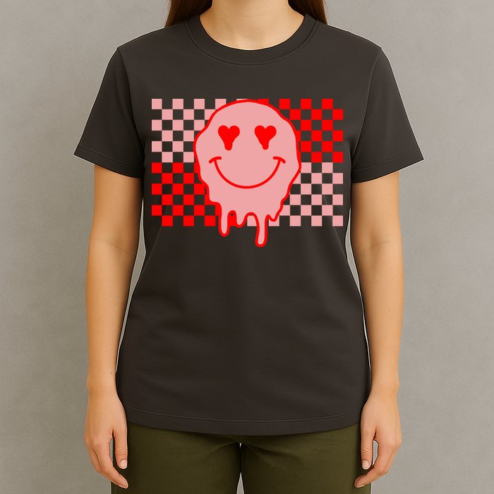 Retro Groovy Valentines Day Hippie Smile T-Shirt
