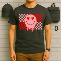 Retro Groovy Valentines Day Hippie Smile T-Shirt