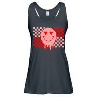 Retro Groovy Valentines Day Hippie Smile Ladies Essential Flowy Tank