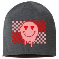 Retro Groovy Valentines Day Hippie Smile Sustainable Beanie