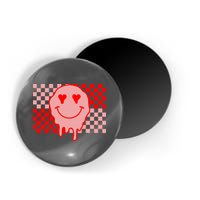 Retro Groovy Valentines Day Hippie Smile Magnet