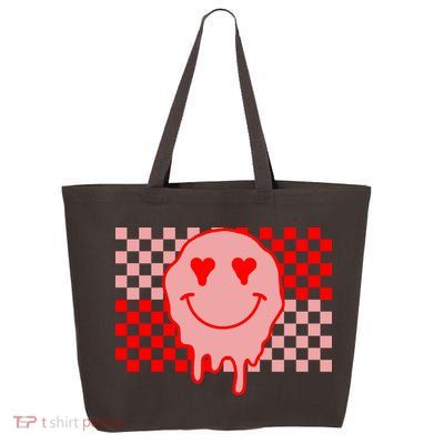 Retro Groovy Valentines Day Hippie Smile 25L Jumbo Tote