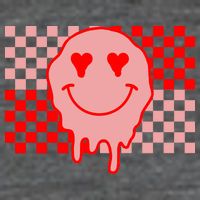 Retro Groovy Valentines Day Hippie Smile Baby Bodysuit