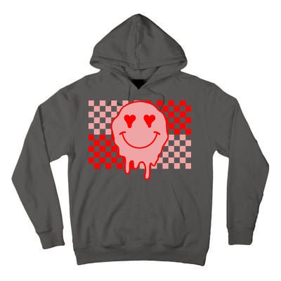 Retro Groovy Valentines Day Hippie Smile Tall Hoodie