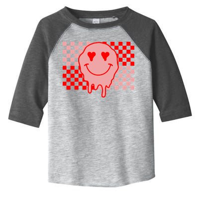 Retro Groovy Valentines Day Hippie Smile Toddler Fine Jersey T-Shirt