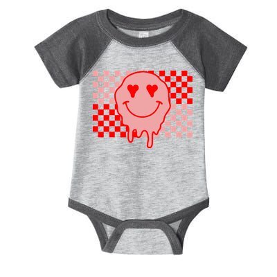 Retro Groovy Valentines Day Hippie Smile Infant Baby Jersey Bodysuit