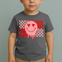 Retro Groovy Valentines Day Hippie Smile Toddler T-Shirt