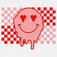 Retro Groovy Valentines Day Hippie Smile Garment-Dyed Sweatshirt