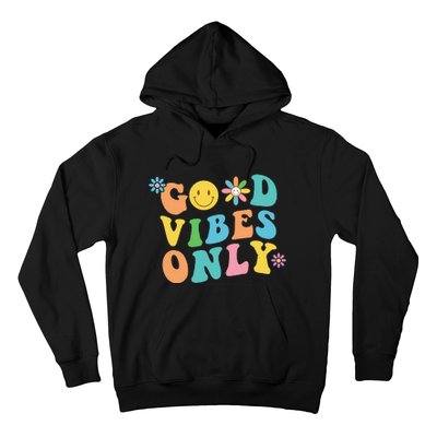 Retro Good Vibes Only Inspirational Positive Inspired Hoodie