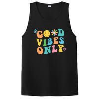 Retro Good Vibes Only Inspirational Positive Inspired PosiCharge Competitor Tank