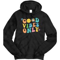 Retro Good Vibes Only Inspirational Positive Inspired Tie Dye Hoodie