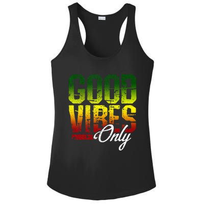 Reggae Good Vibes Only Jamaica One Love Rasta Ladies PosiCharge Competitor Racerback Tank