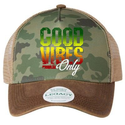 Reggae Good Vibes Only Jamaica One Love Rasta Legacy Tie Dye Trucker Hat