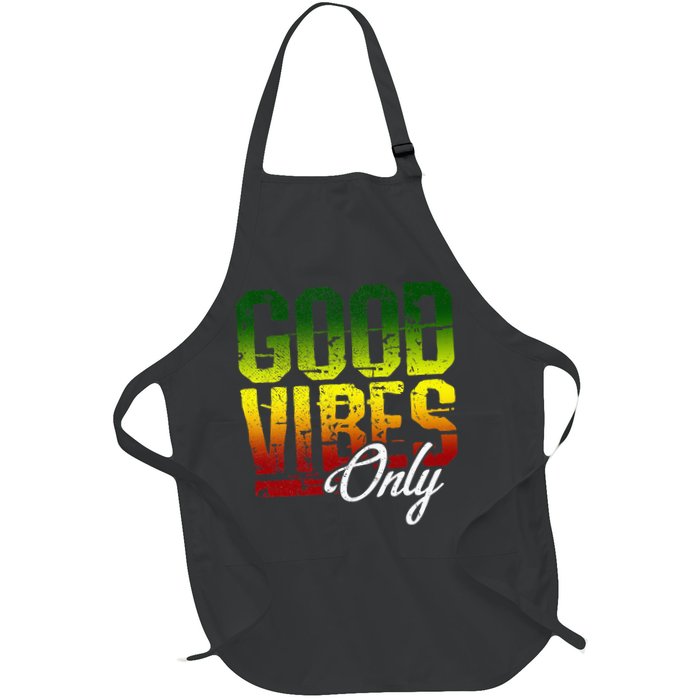 Reggae Good Vibes Only Jamaica One Love Rasta Apron