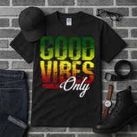 Reggae Good Vibes Only Jamaica One Love Rasta Tall T-Shirt
