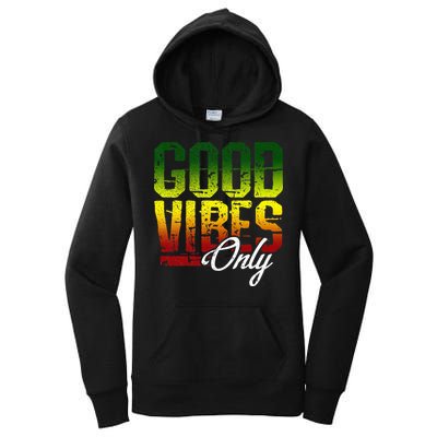 Reggae Good Vibes Only Jamaica One Love Rasta Women's Pullover Hoodie