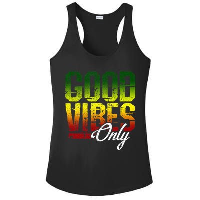 Reggae Good Vibes Only Jamaica One Love Rasta Ladies PosiCharge Competitor Racerback Tank
