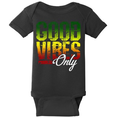 Reggae Good Vibes Only Jamaica One Love Rasta Baby Bodysuit