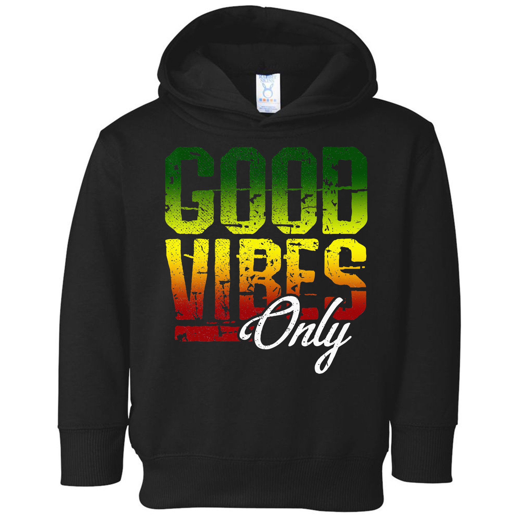 Reggae Good Vibes Only Jamaica One Love Rasta Toddler Hoodie