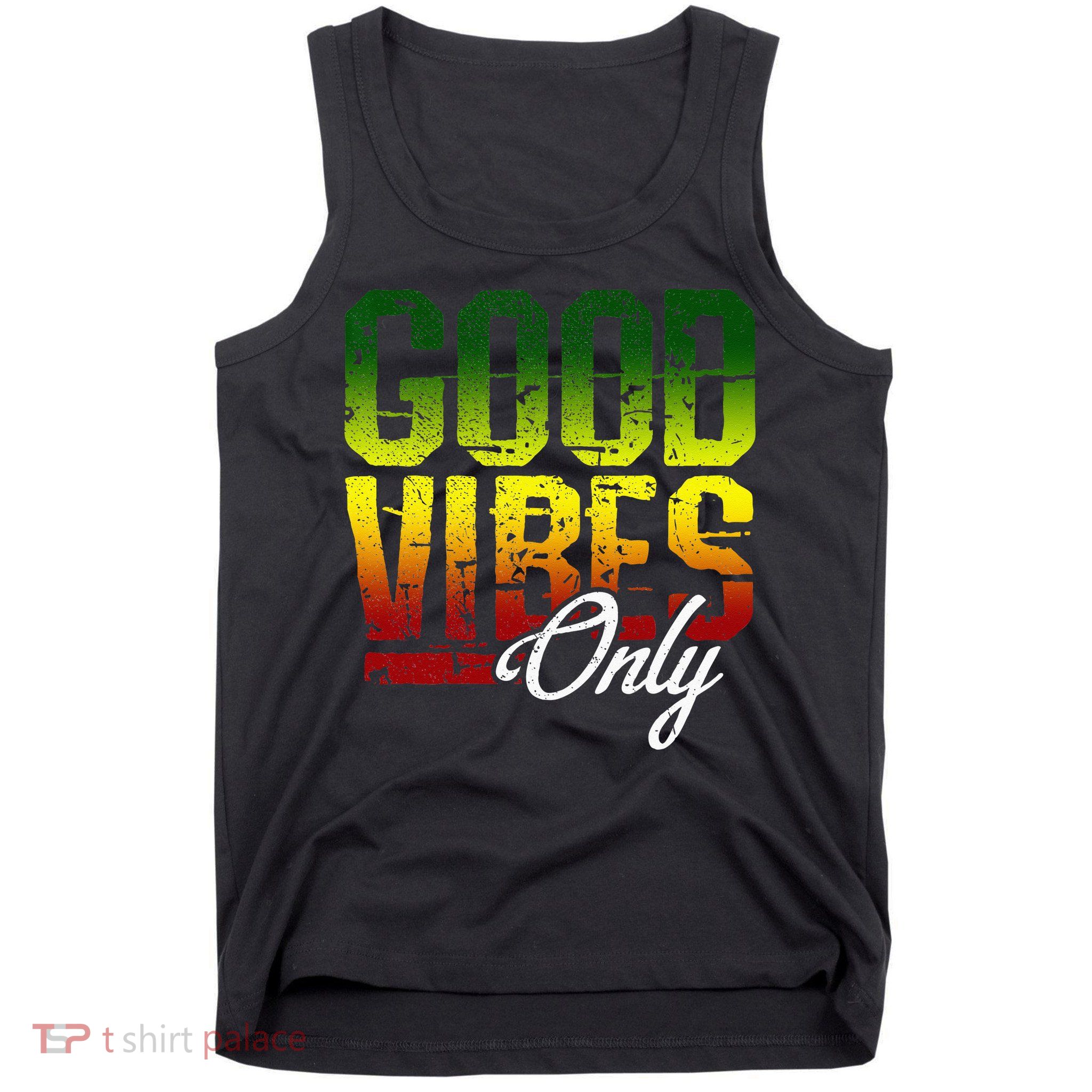 Reggae Good Vibes Only Jamaica One Love Rasta Tank Top