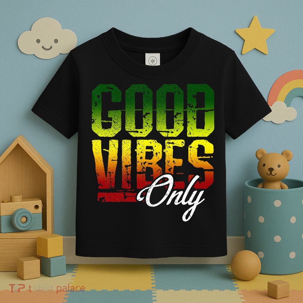 Reggae Good Vibes Only Jamaica One Love Rasta Toddler T-Shirt