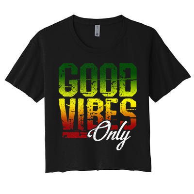 Reggae Good Vibes Only Jamaica One Love Rasta Crop Top