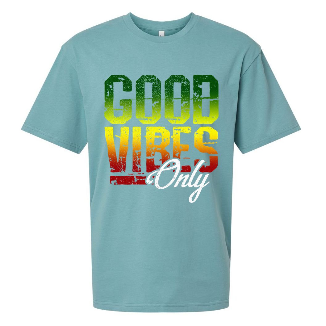 Reggae Good Vibes Only Jamaica One Love Rasta Sueded Cloud Jersey T-Shirt
