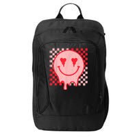 Retro Groovy Valentines Day Hippie Heart Funny Matching City Backpack