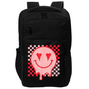 Retro Groovy Valentines Day Hippie Heart Funny Matching Impact Tech Backpack