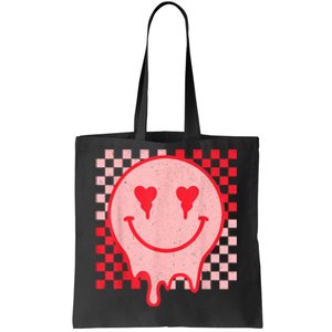 Retro Groovy Valentines Day Hippie Heart Funny Matching Tote Bag