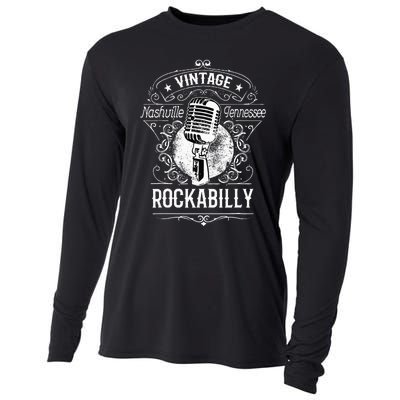 Rockabilly Greaser Vintage Nashville Retro Tennessee Cooling Performance Long Sleeve Crew