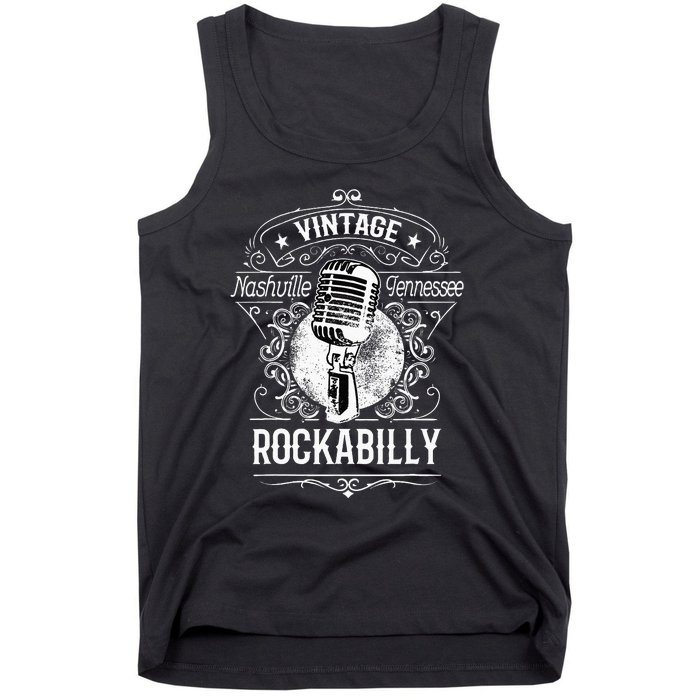 Rockabilly Greaser Vintage Nashville Retro Tennessee Tank Top