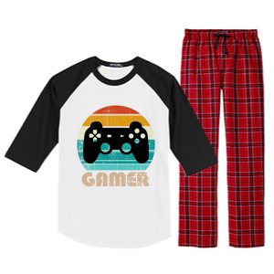 Retro Gamer Video Games Player Gaming Ns Gift Raglan Sleeve Pajama Set