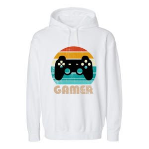 Retro Gamer Video Games Player Gaming Ns Gift Garment-Dyed Fleece Hoodie