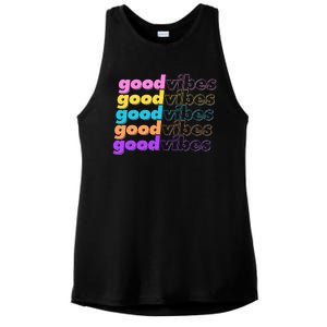 Retro Good Vibes Ladies PosiCharge Tri-Blend Wicking Tank