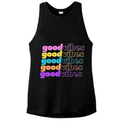 Retro Good Vibes Ladies PosiCharge Tri-Blend Wicking Tank