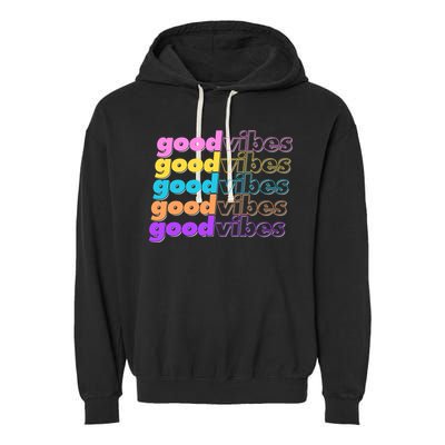 Retro Good Vibes Garment-Dyed Fleece Hoodie