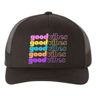 Retro Good Vibes Yupoong Adult 5-Panel Trucker Hat
