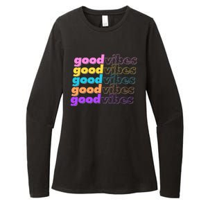 Retro Good Vibes Womens CVC Long Sleeve Shirt