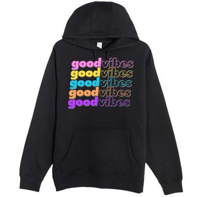 Retro Good Vibes Premium Pullover Hoodie